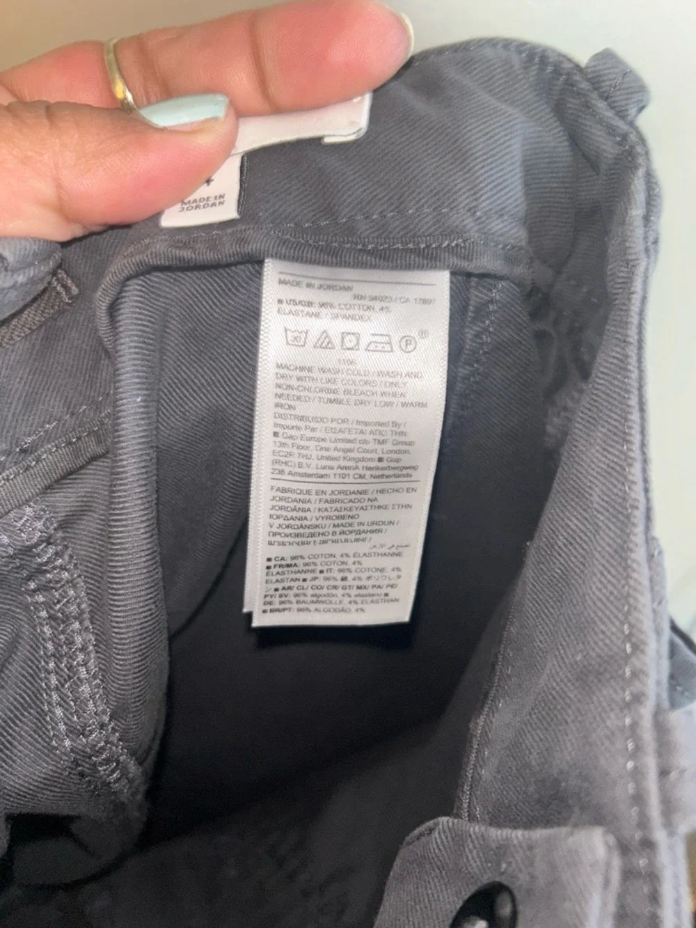 Banana Republic Pants - dark gray barrel leg utility chino - Picture 9 of 14